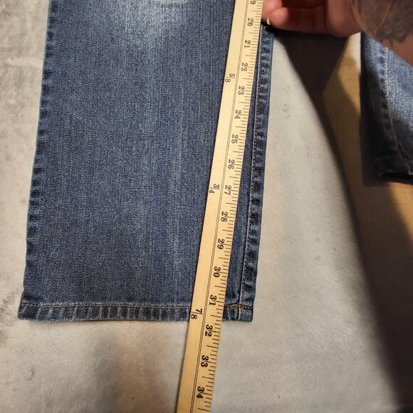Guess Jeans Mens 40x31 Blue Denim Straight Leg Zip Fly 5 Pocket 100% Cotton - Picture 6 of 9
